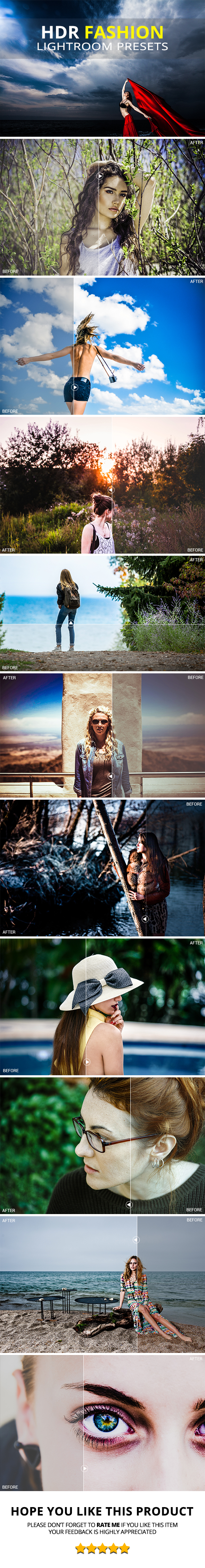 25 HDR Fashion Lightroom Presets - Lightroom Presets Add-ons