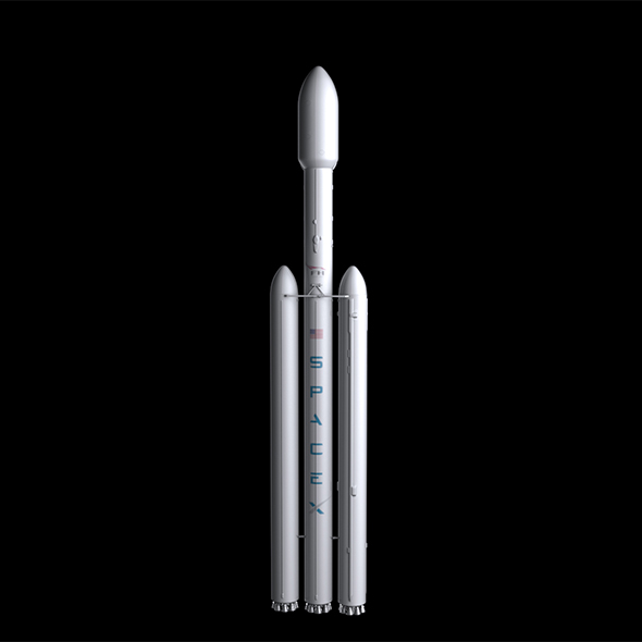 Falcon Heavy V1.2 - 3Docean 21866935