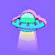 UFO Pixel Art Background - VideoHive Item for Sale