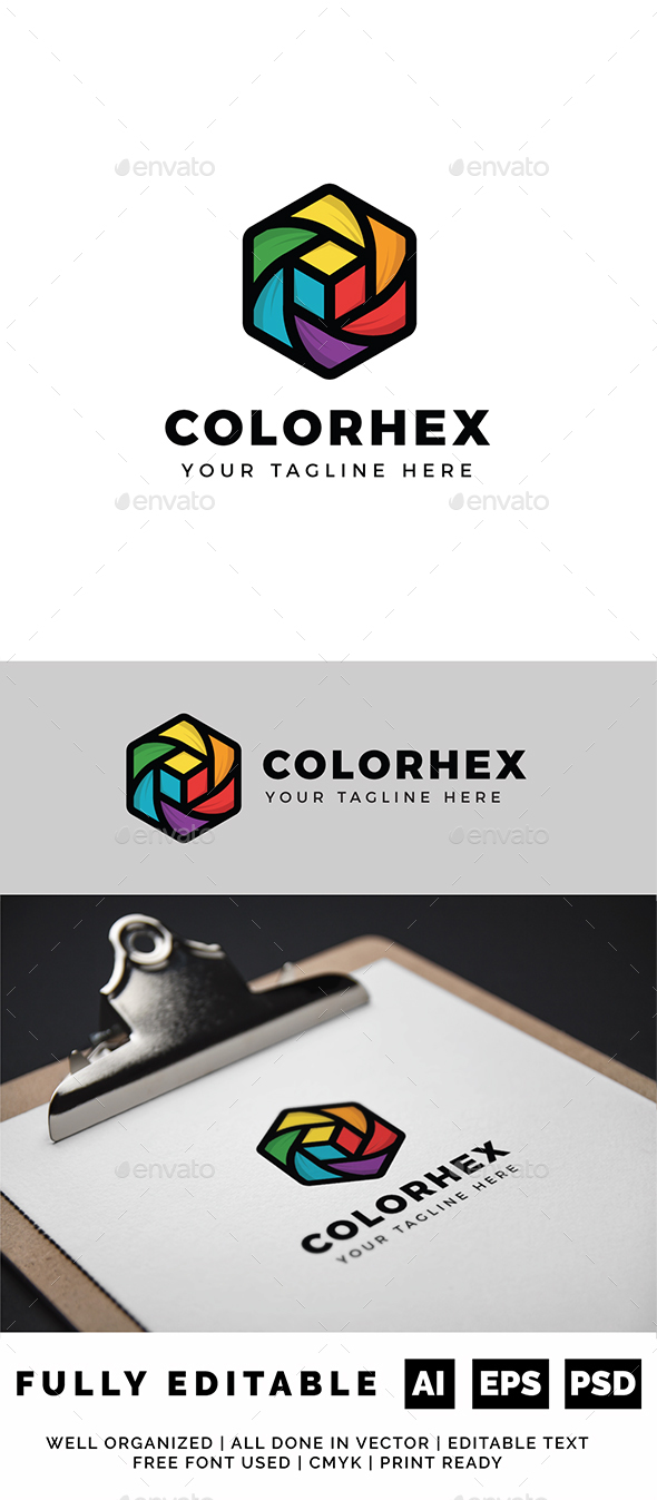 Colorful Hexagonal Logo - Objects Logo Templates