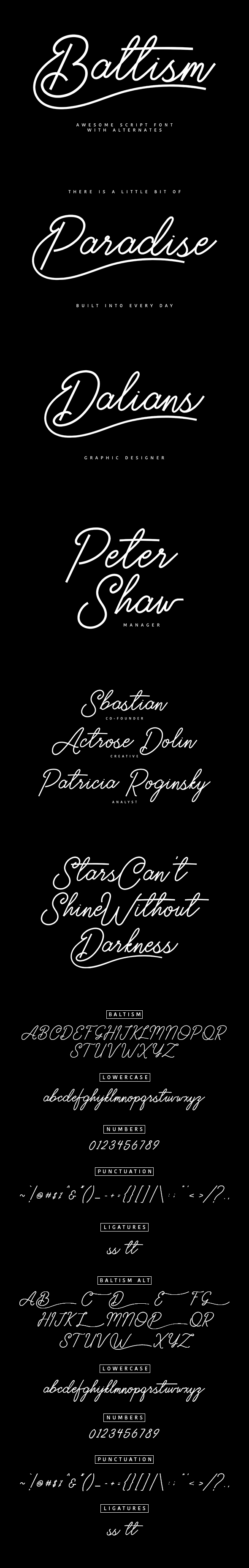 Baltism Typeface - Calligraphy Script