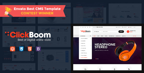 ClickBoom - Responsive Magento 2 Theme for Digital/Fashion Online Shop - Shopping Magento