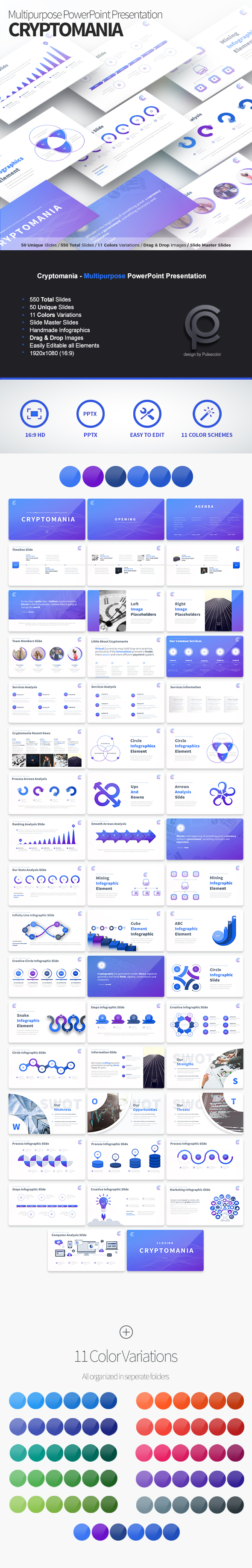 Cryptomania - Multipurpose PowerPoint Presentation - Business PowerPoint Templates