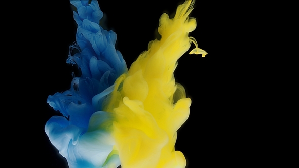 Real Footage of Colored Ink on a Black Background Spectacular Transition alt