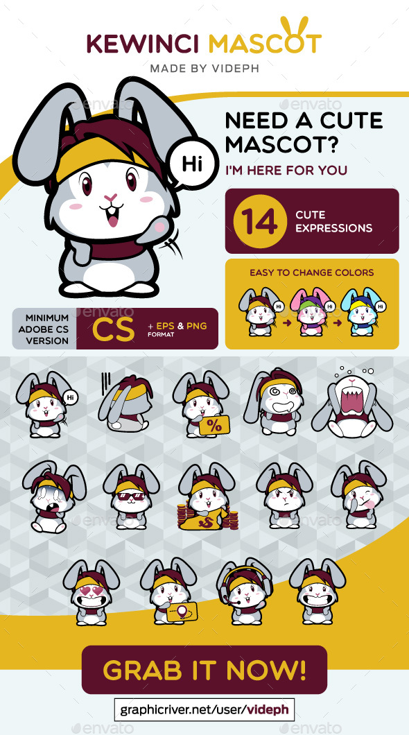 Kewinci Mascot - Characters Vectors