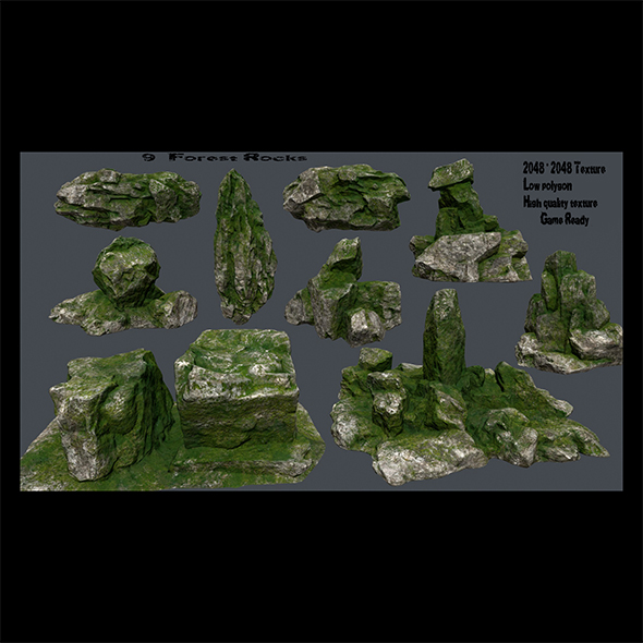 forest rocks - 3Docean 21873298