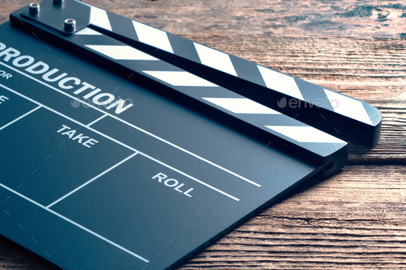 Movie clapper - Stock Photo - Images