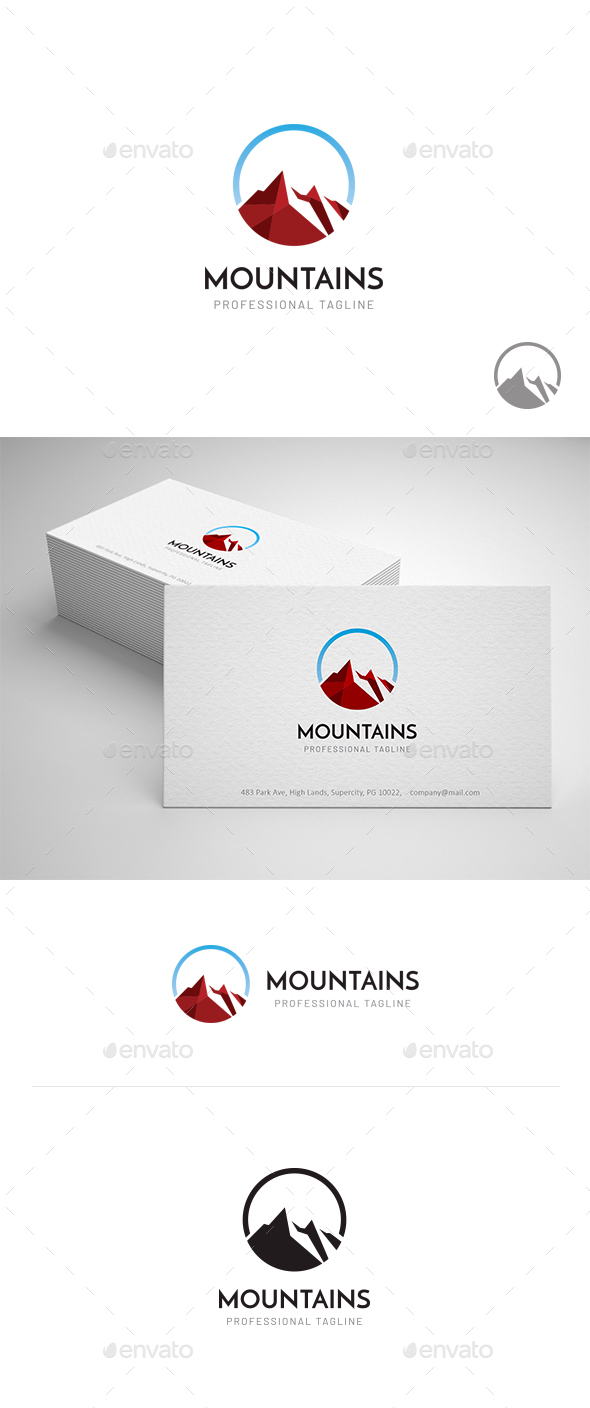 Mountains Logo - Nature Logo Templates