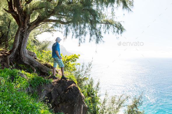 Hike in Na Pali - Stock Photo - Images