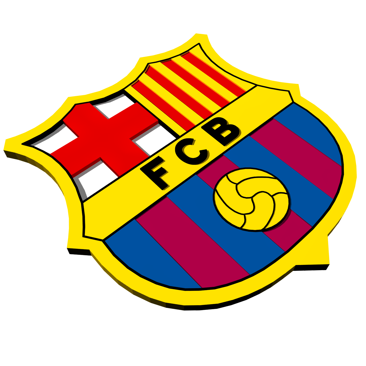 FC Barcelona Logo by Polygon3d | 3DOcean