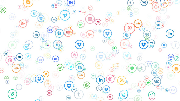 Light Social Networks Icons Background
