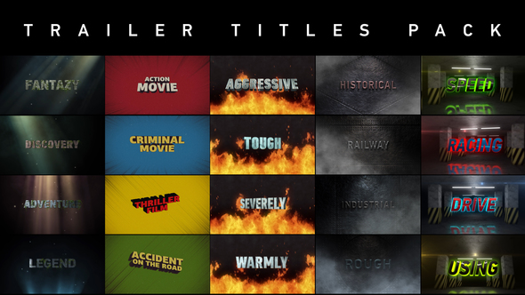 Cinematic Titles Pack - VideoHive 21876281