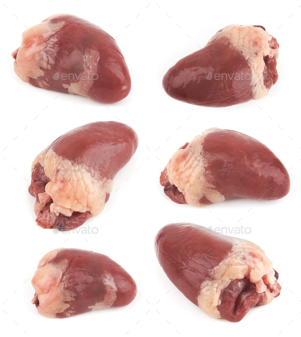 Raw chicken heart - Stock Photo - Images