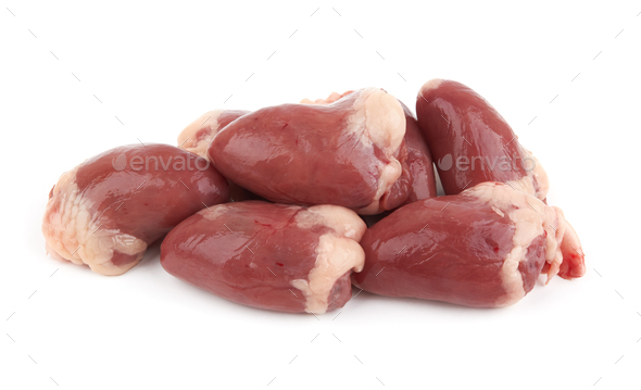 Raw chicken heart - Stock Photo - Images