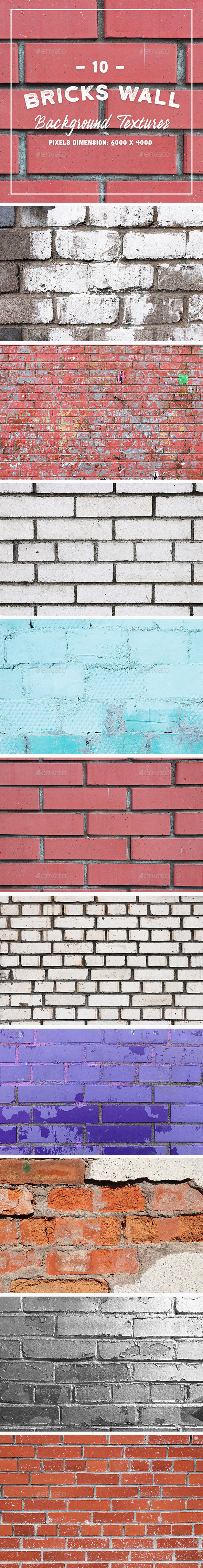 10 Bricks Wall - 3Docean 21870165