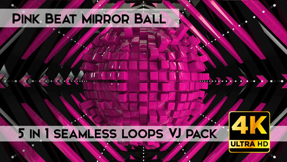 Pink Beat Mirror Ball Vj Loops