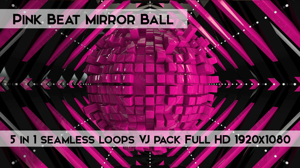 Pink Beat Mirror Ball Vj Loops