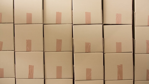 Pile of Cardboard Boxes, Stock Footage | VideoHive