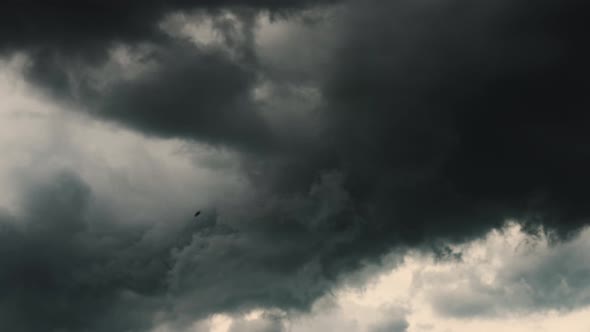 Dark Storm Clouds Float in the Sky Time Lapse