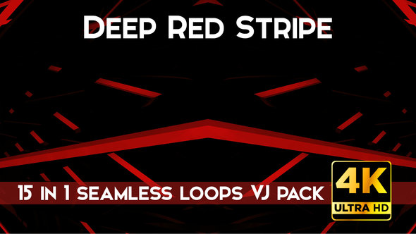 Deep Red Stripe Vj Loops Pack