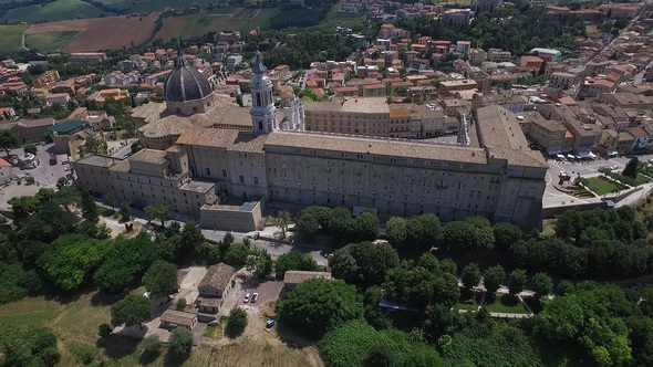 Loreto (Marche, Italy) - Aerial View of the Basilica and the City Center