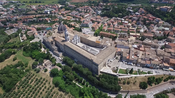 Loreto (Marche, Italy) - Aerial View Around the Basilica and the City Center