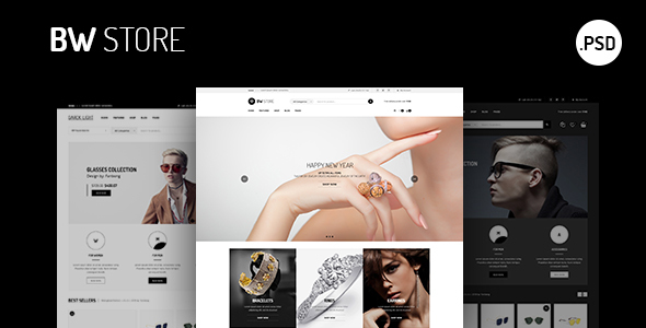 BW Store eCommerce | PSD Template - PSD Templates