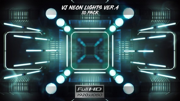 VJ Neon Lights Ver.4 - 10 Pack