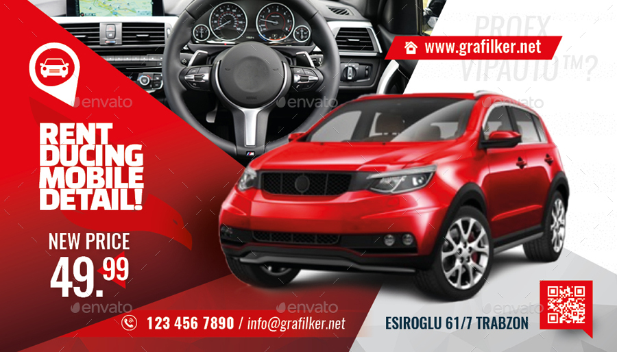 Rent A Car Business Card Templates, Print Templates GraphicRiver