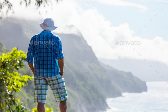 Hike in Na Pali - Stock Photo - Images