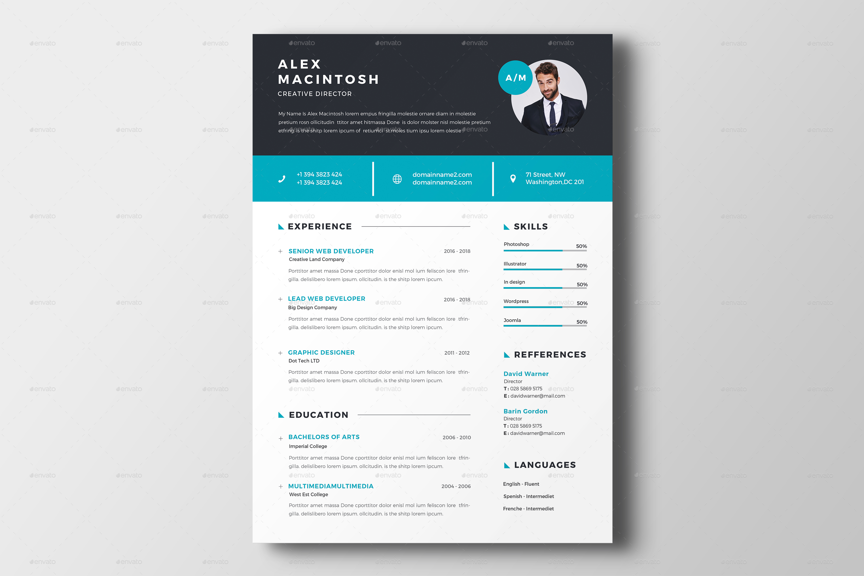 Resume & Cover Letter by DesignsTemplate | GraphicRiver