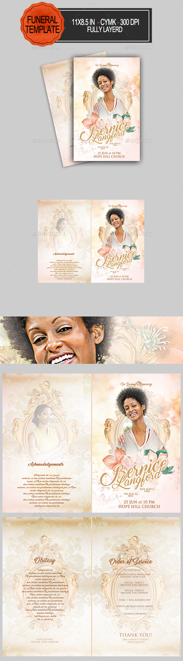 Funeral Program Template - Informational Brochures