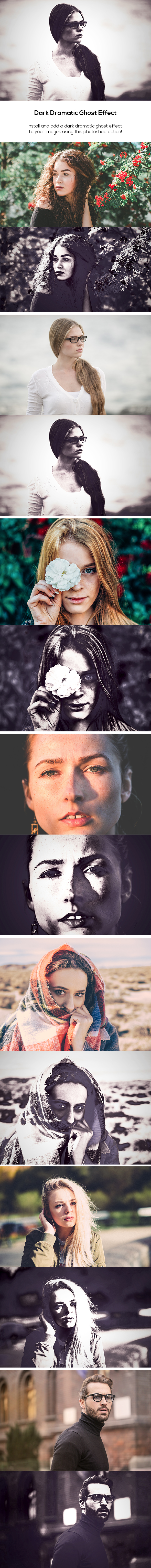 Dark Dramatic Ghost Effect - Photo Effects Actions