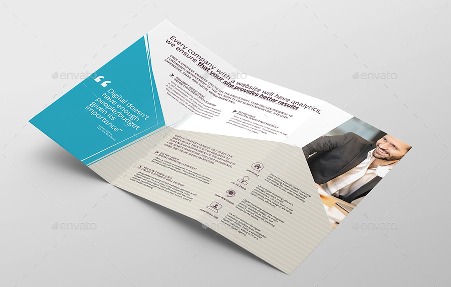 Digital Marketing Tri-Fold Brochure Template, Print Templates ...