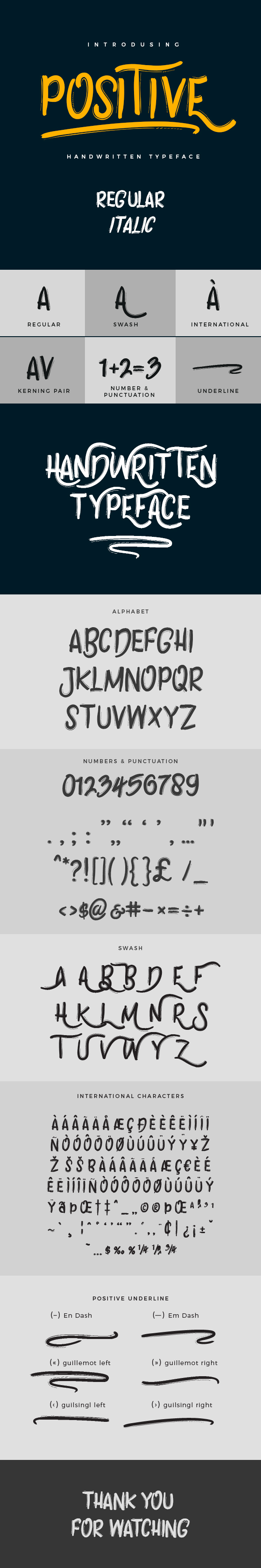 Positive Typeface - Hand-writing Script