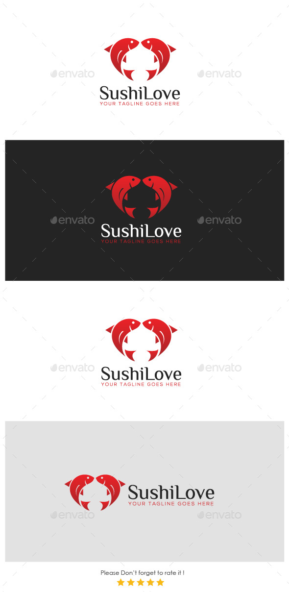 Sushi Love Logo - Restaurant Logo Templates