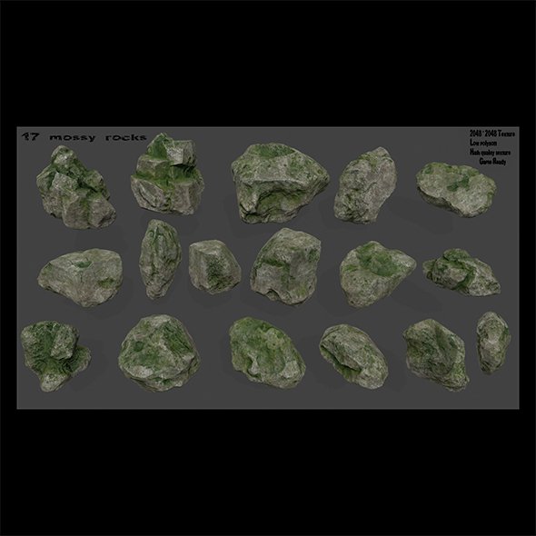 forest rocks set - 3Docean 21883701
