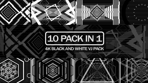 4K Black And White Vj Pack