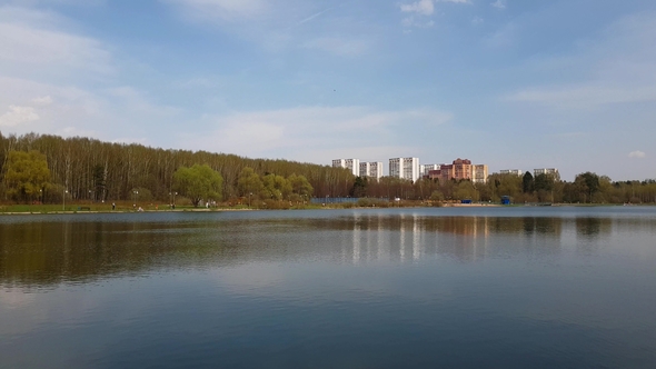 School Lake in Zelenograd Administrative District of Moscow, Russia