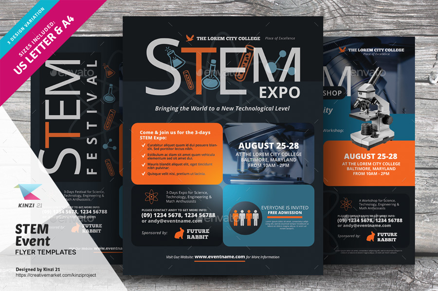 STEM Event Flyer Templates, Print Templates GraphicRiver