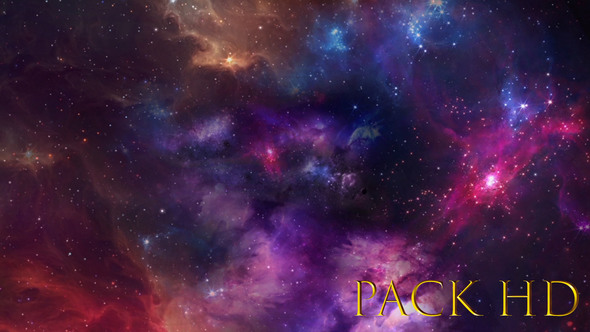 Colorful Space Nebula in the Vast Space