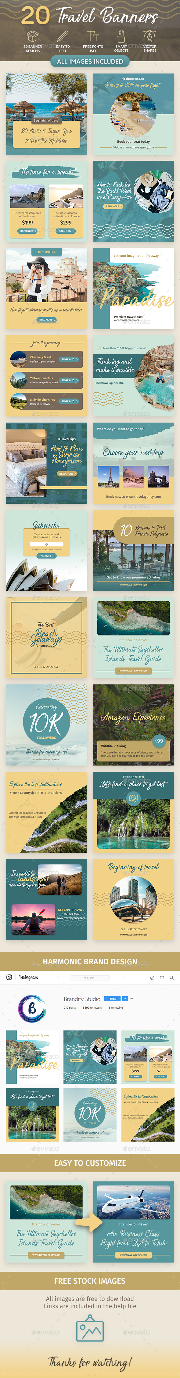 Instagram Banners - Social Media Web Elements