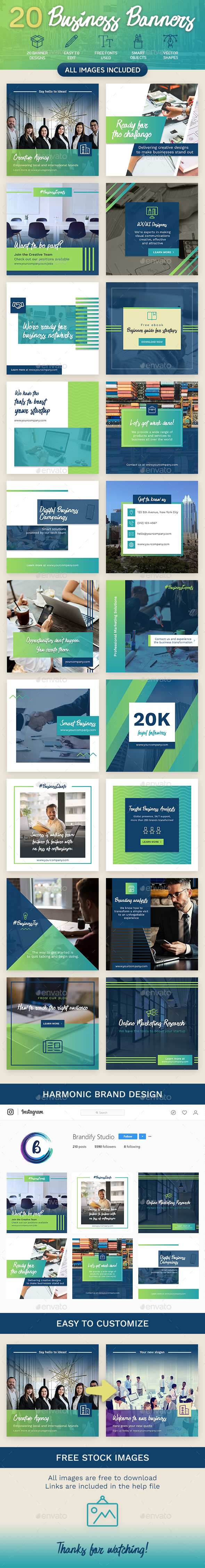 Corporate Banners - Social Media Web Elements