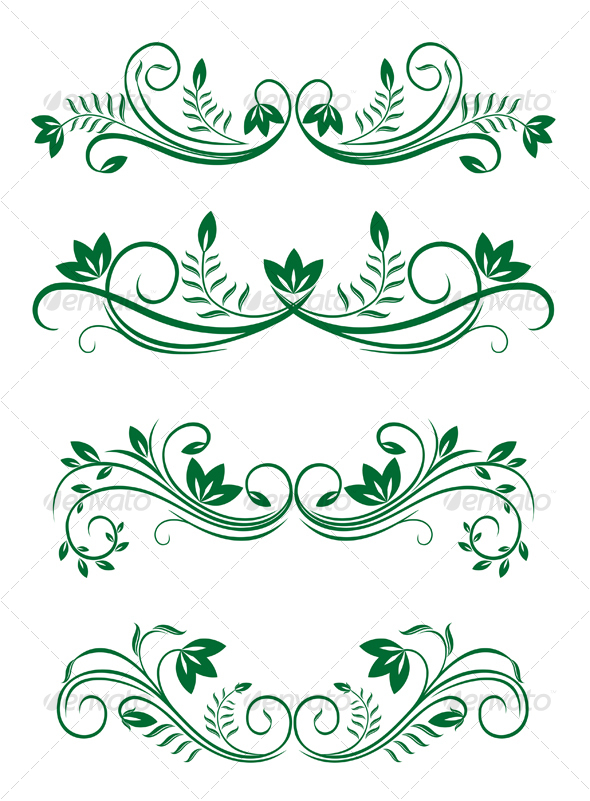 Flourishes elements - Decorative Vectors