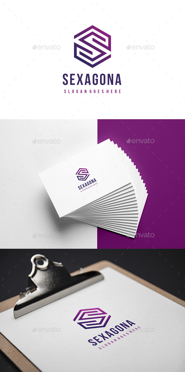 S Hexagon Logo - Letters Logo Templates