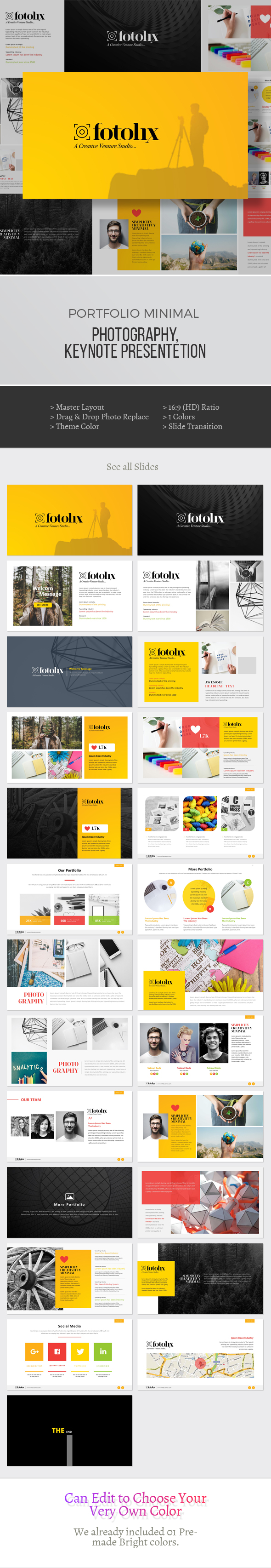 Portfolio & Photography Keynote Presentation - Keynote Templates Presentation Templates