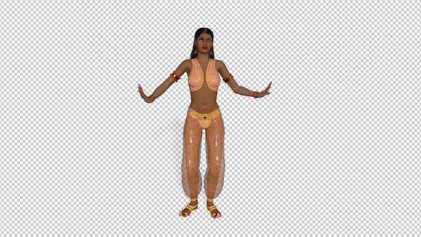 Oriental Girl Dancing Belly Dance alt