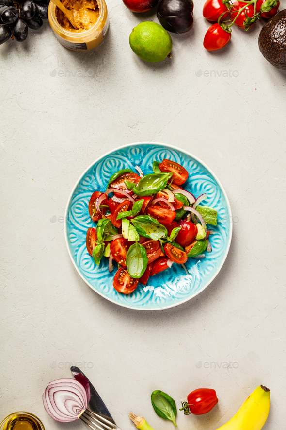 Healthy salad and ingredients - Stock Photo - Images