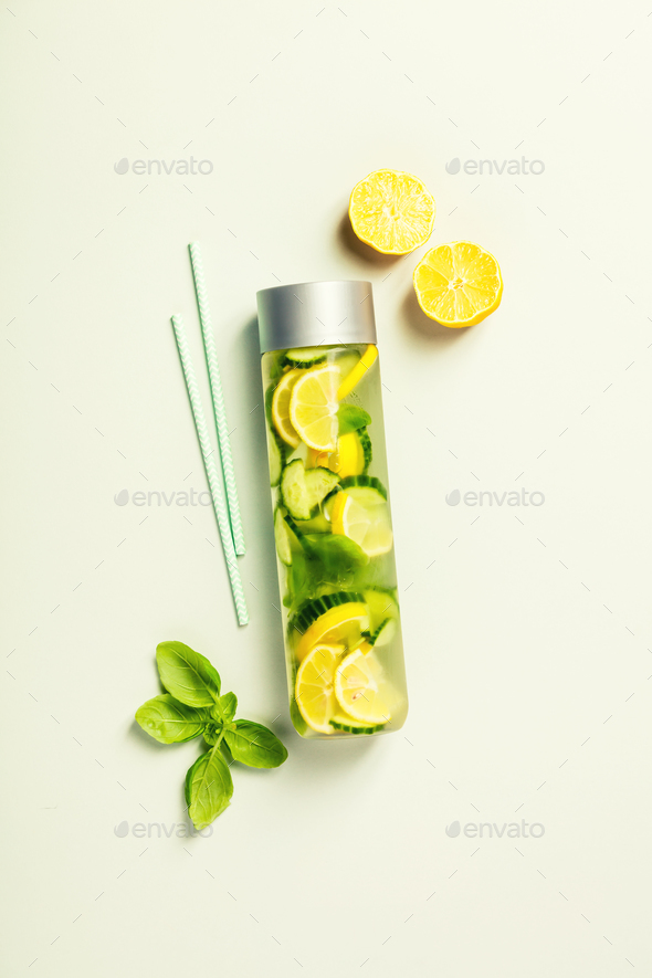 Infused water-vertical composition - Stock Photo - Images