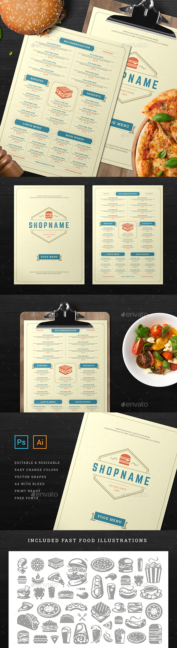 Fast Food Menu Template